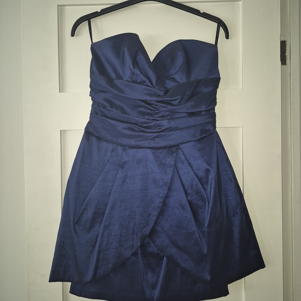 Jessica McClintock Midnight Blue Strapless Dress